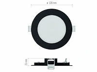 18 x gtx ultralage led inbouwspots zwart rond - afbeelding 2 van  7