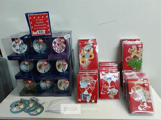 18 x kerstbal kerstkaart + 40 x guirlande kerstkaart - afbeelding 1 van  3