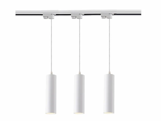 18 x railspot gu10 decoratief hanglamp cilinder 24cm zand wit - afbeelding 1 van  6