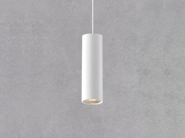 18 x railspot gu10 decoratief hanglamp cilinder 24cm zand wit - afbeelding 4 van  6
