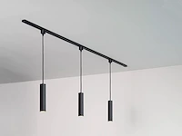 18 x railspot gu10 decoratief hanglamp cilinder 24cm zand zwart - afbeelding 1 van  8