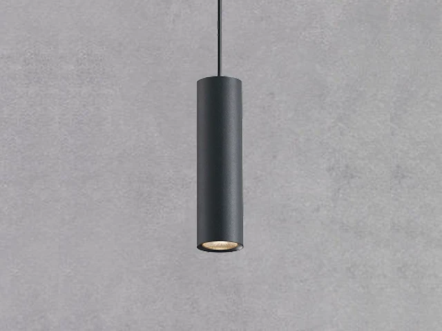 18 x railspot gu10 decoratief hanglamp cilinder 24cm zand zwart - afbeelding 5 van  8