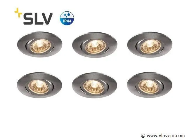 18 x slv easy install spatwaterdichte led spots - afbeelding 1 van  7