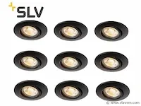 18 x slv ultralage led inbouwspots zwart - afbeelding 1 van  6
