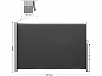 180 x 300 cm (h x b), zijluifel voor balkon en terras - afbeelding 3 van  8