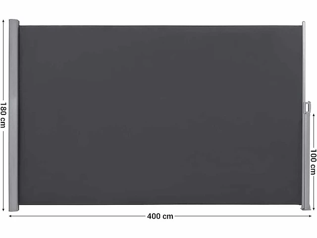 180 x 400 cm (h x b), zijluifel voor balkon en terras - afbeelding 3 van  6