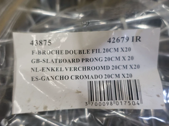1800x metalen hanger voor winkelrek - afbeelding 5 van  7