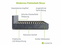 180x 200 bed met led verlichting en bed gespleten - afbeelding 3 van  9