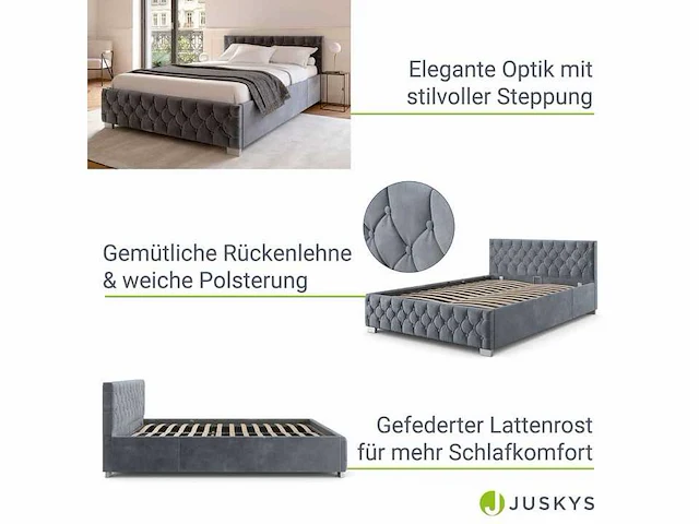 180x 200 bed met led verlichting en bed gespleten - afbeelding 4 van  9
