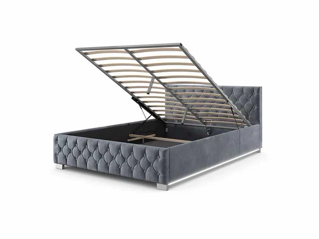 180x 200 bed met led verlichting en bed gespleten - afbeelding 6 van  9