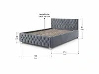 180x 200 bed met led verlichting en bedvorm - afbeelding 9 van  9