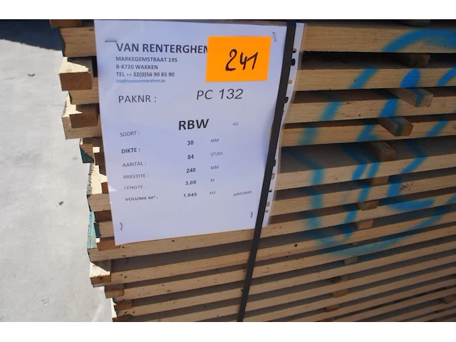 1,85 m³ eiken planken 30mm - afbeelding 2 van  4