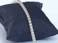 18k geelgoud tennis armband met diamanten – 6.70 ct - afbeelding 2 van  3