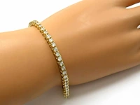 18k geelgoud tennis armband met diamanten – 6.70 ct - afbeelding 3 van  3