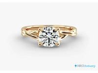 18k geelgouden ring - 4.02 ct rond diamant d/vs1 - afbeelding 1 van  4