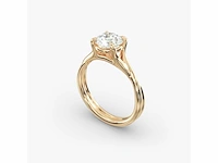 18k geelgouden ring - 4.02 ct rond diamant d/vs1 - afbeelding 2 van  4