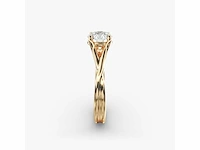 18k geelgouden ring - 4.02 ct rond diamant d/vs1 - afbeelding 3 van  4