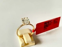 18k geelgouden ring met 3.01 ct ovaal diamant - e/vs1 - afbeelding 1 van  4