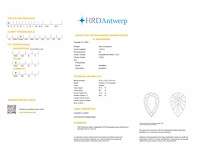 18k geelgouden solitaire oorbellen - peer diamant 2.06 ct d/vvs2 - afbeelding 4 van  5