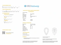 18k geelgouden solitaire oorbellen - peer diamant 2.06 ct d/vvs2 - afbeelding 5 van  5