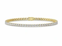 18k geelgouden tennis armband met 3.46 ct diamanten - afbeelding 1 van  2