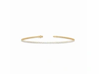 18k geelgouden tennis armband met 3.46 ct diamanten - afbeelding 2 van  2