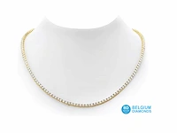 18k geelgouden tennis collier met diamanten 6ct - afbeelding 1 van  3