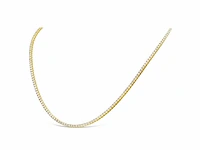 18k geelgouden tennis ketting met diamanten - 10ct - afbeelding 2 van  3