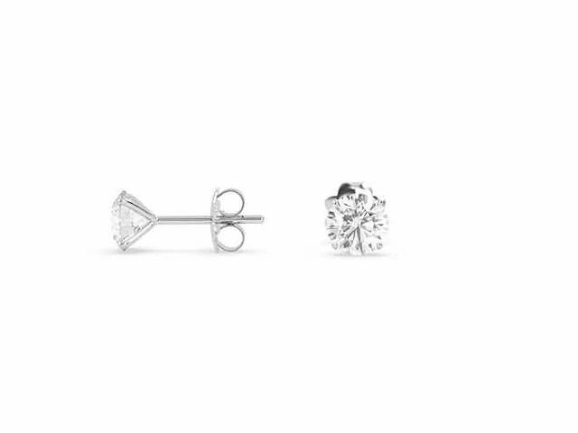 18k witgoud oorbellen met 2.52 ct ronde diamanten - e/vs1 - afbeelding 1 van  4
