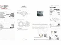 18k witgouden oorbellen met 3.14 ct ronde diamanten - e/vvs2 - afbeelding 3 van  4