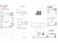 18k witgouden oorbellen met 3.14 ct ronde diamanten - e/vvs2 - afbeelding 4 van  4