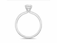 18k witgouden solitaire ring - ovaal diamant 5.00 ct e/vs1 - afbeelding 3 van  4