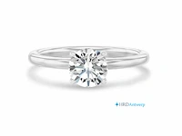 18k witgouden solitaire ring – 6.08 ct round brilliant d/vs1 - afbeelding 1 van  5