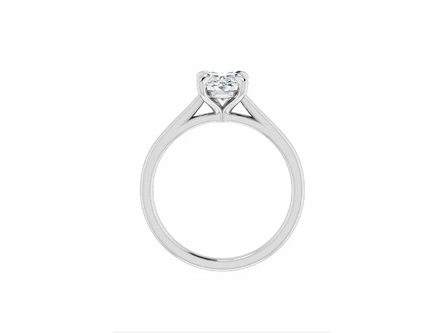 18k witgouden solitaire ring – 6.08 ct round brilliant d/vs1 - afbeelding 2 van  5