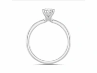 18k witgouden solitaire ring – pear diamant 6.07 ct e/vs1 - afbeelding 3 van  4