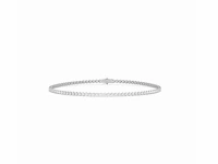 18k witgouden tennis armband met 5.01 ct diamanten - afbeelding 1 van  2