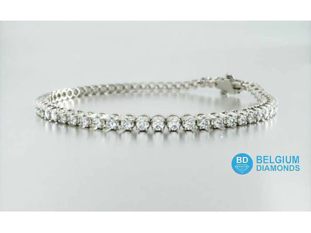18k witgouden tennis armband met diamanten – 5.30ct - afbeelding 1 van  2