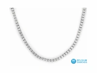18k witgouden tennis collier met diamanten - 8ct - afbeelding 1 van  2