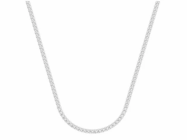 18k witgouden tennisketting met 9.25 ct diamant - (hrd gecertificeerd) - afbeelding 1 van  3
