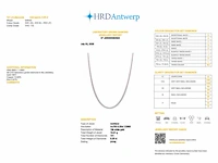 18k witgouden tennisketting met 9.25 ct diamant - (hrd gecertificeerd) - afbeelding 3 van  3