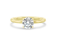 18krt geelgouden ring met 1.02 ct diamant - e/vvs2 - afbeelding 2 van  4