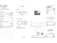 18krt geelgouden ring met 3.01 ct ronde diamant - d/vs1 - afbeelding 4 van  4