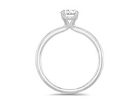 18krt witgouden ring met 1.10 ct ovaal diamant - e/vs1 - afbeelding 3 van  4