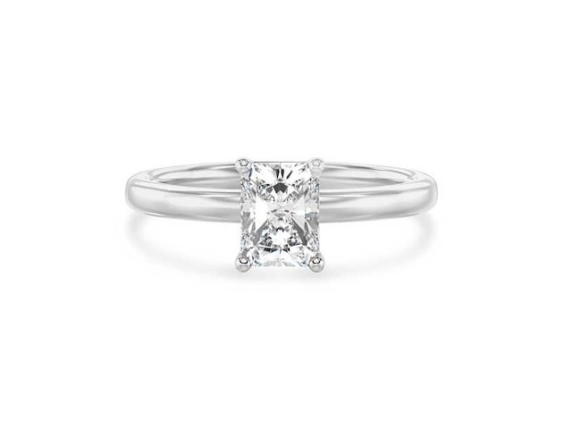 18krt witgouden ring met 2.04 ct radiant diamant - d/vs1 - afbeelding 1 van  4