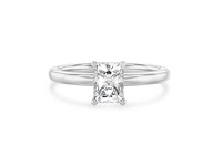18krt witgouden ring met 2.04 ct radiant diamant - d/vs1 - afbeelding 1 van  4