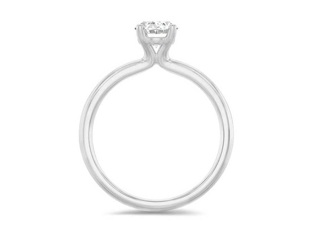 18krt witgouden ring met 3.04 ct ovaal diamant - d/vs1 - afbeelding 3 van  4