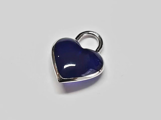 18kt white gold diamond pendant - aruba blue - afbeelding 2 van  3