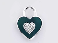 18kt white gold diamond pendant - victoria green - afbeelding 1 van  3
