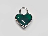 18kt white gold diamond pendant - victoria green - afbeelding 3 van  3