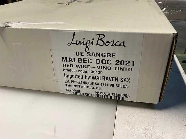 18x fles rode wijn luigi bosca de sangre 2021 - afbeelding 4 van  6